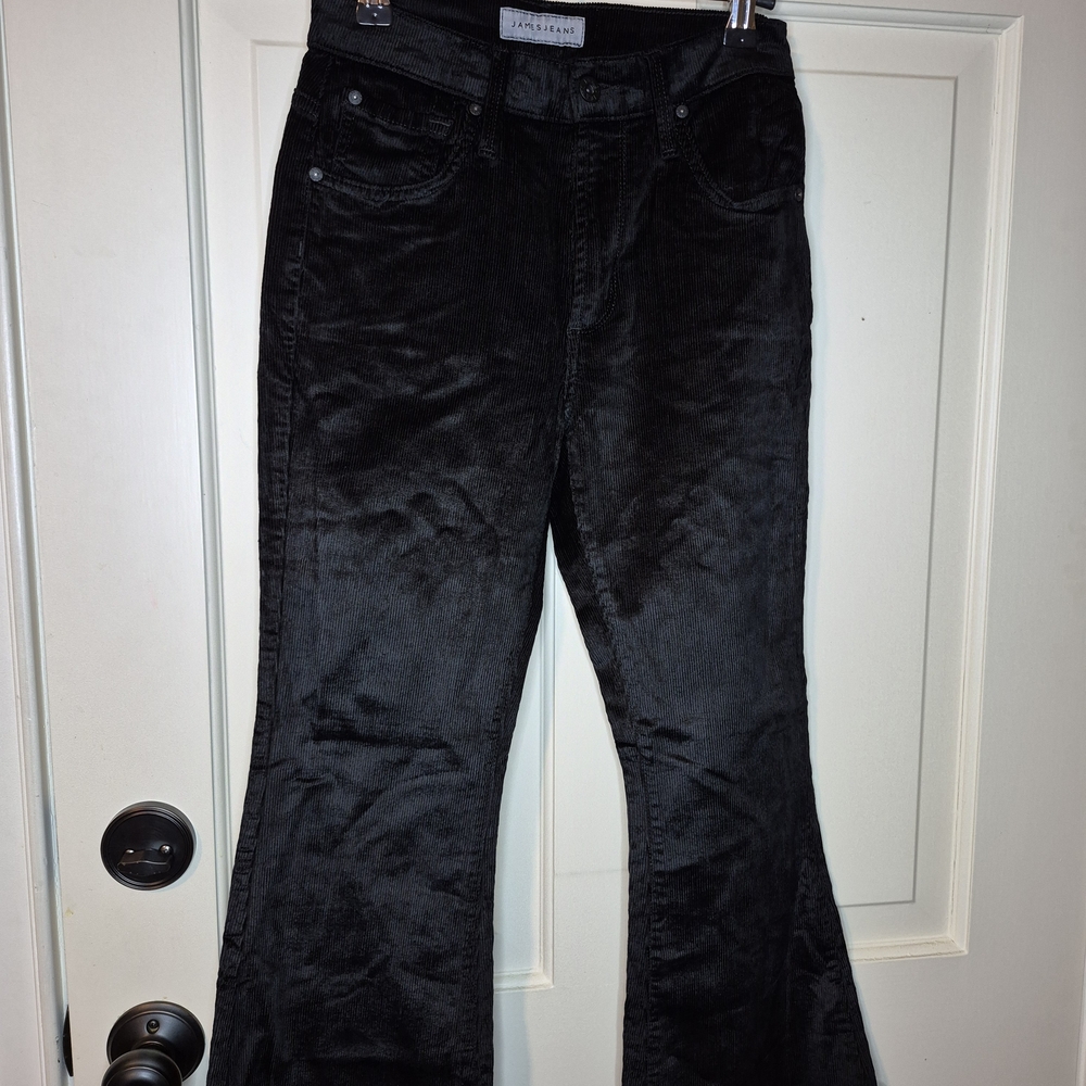 James Jeans Black Corduroy Trousers